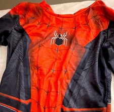 New Boys Spider-Man Full Body Costume Jumpsuit w/ Mask Red/Black Polyester 130