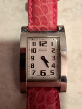 Coach Tank Women’s Watch 0247 Rectangular Original Leather Band (New Battery)