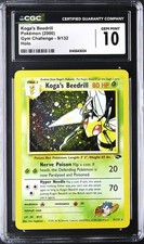 CGC 10 Koga's Beedrill Gym Challenge 9/132 Holo GEM MINT Pokemon Card psa on eBay