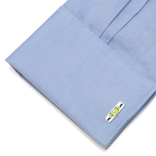 Green Level Cufflinks - Picture 4 of 5