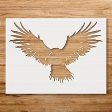 Gothic Raven Silhouette Wall Art Reusable Plastic Stencil Physical Product -