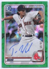 2020 BOWMAN CHROME - GREEN ATOMIC REFRACTOR - AUTOGRAPH - THAD WARD /99