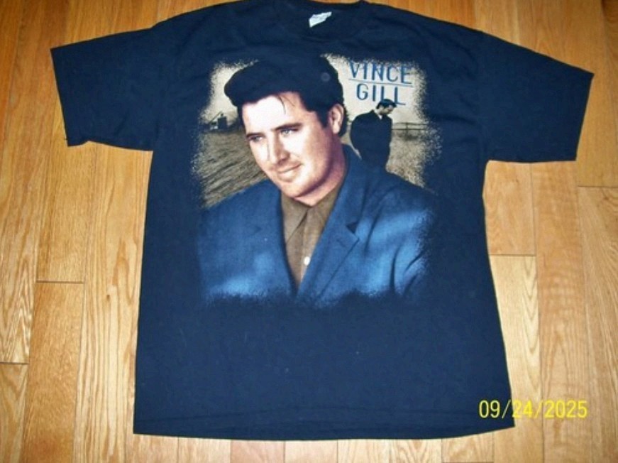 Vintage VINCE GILL 1996 Concert Tour Double Sided North American T-Shirt