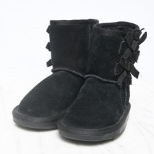 Koolaburra by UGG Victoria Girls' Faux-fur Suede Short Winter Boots Kids Sz 6