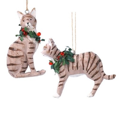 Katzenkugel Neuheit Christbaumschmuck Kitsch Spaß Festlich Katzenliebhaber Geschenk