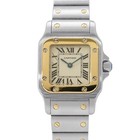 CARTIER Santos Garbe SM 35.5mm 23.5mm Steel 18K Yellow Gold Ivory Dial W2...