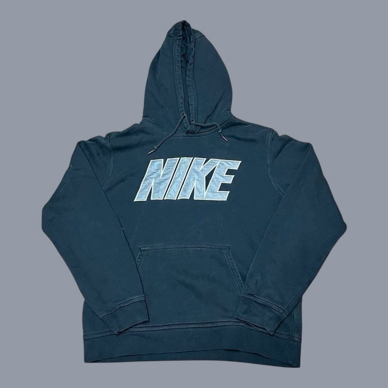 Vintage Y2K Nike Men’s Black Embroidered Hoodie Sweatshirt/ Sz: Large