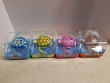 4 Zuru Robo Alive Robo Turtle Robotic Swimming Turtle, Pink Blue Orange Green