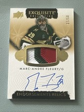 2023-24 UD The Cup Exquisite Collection Marc-Andre Fleury Patch Auto /50 Wild