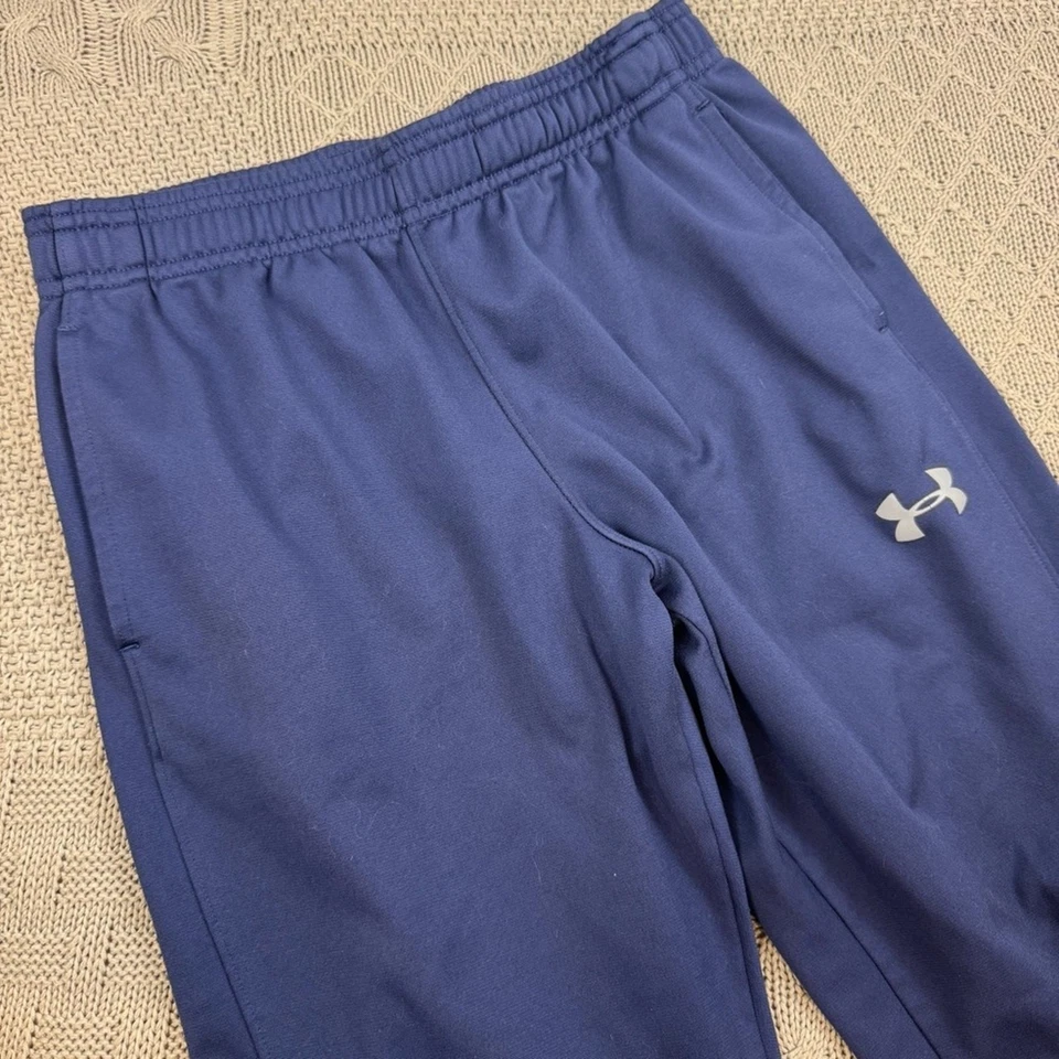 Under Armour Boys Navy and White Track Pants ~ YM - Image 2 of 4
