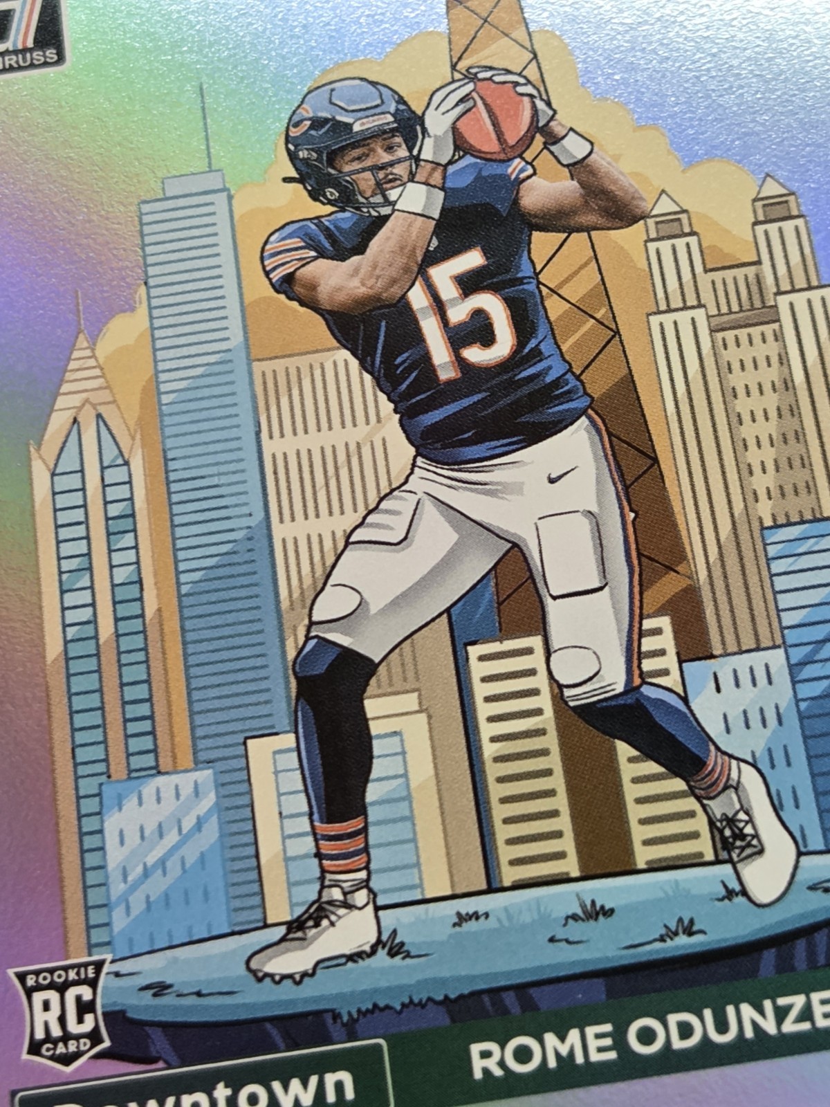 2024 Panini Donruss Rome Odunze Downtown SSP Case Hit Rookie #15 Chicago Bears