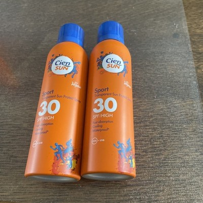 CienSun Sport Transparent Sun Protect Spray Factor 30 SPF/High UVA+UVB 200ml x 2