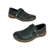 Spring Step Womens Smolqua Loafers 39 US 8.5 Leather Black Comfort Slip On Shoes