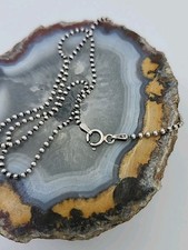 Collar de plata de ley 925 ALFI Italia 2 mm cuentas redondas ID eslabón bola cadena 16"