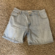 Vintage Levis 550 Relaxed Fit Denim Jean Shorts Women's Sz12 High Rise Y2K USA