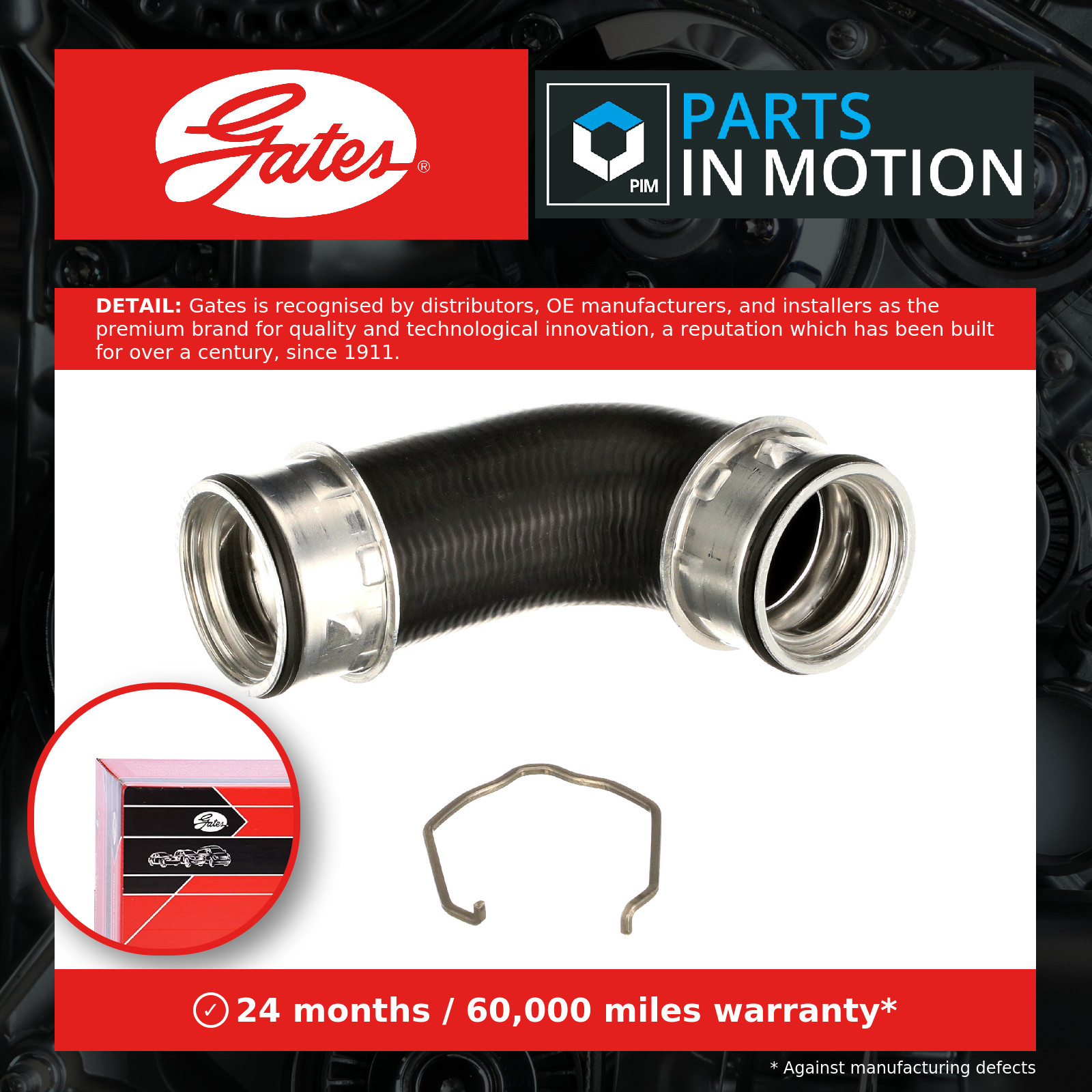 Turbo Hose fits AUDI A3 8P1, 8PA 2.0D 03 to 13 Charger Gates 1K0145790C Quality - Image 13