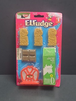 Keebler ELFudge Boley Play Pretend Food Cookies Chocolate Milk Vintage 2005 New