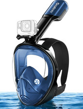 Full Face Snorkel Mask, Snorkeling Gear for Adults with Latest Dry Top Breathing