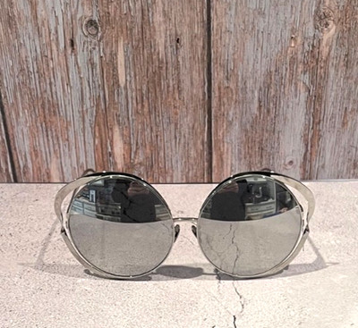 Linda Farrow Oversized Round Mirror Lens Women Sunglasses LFL660C2SUN New w/Tag