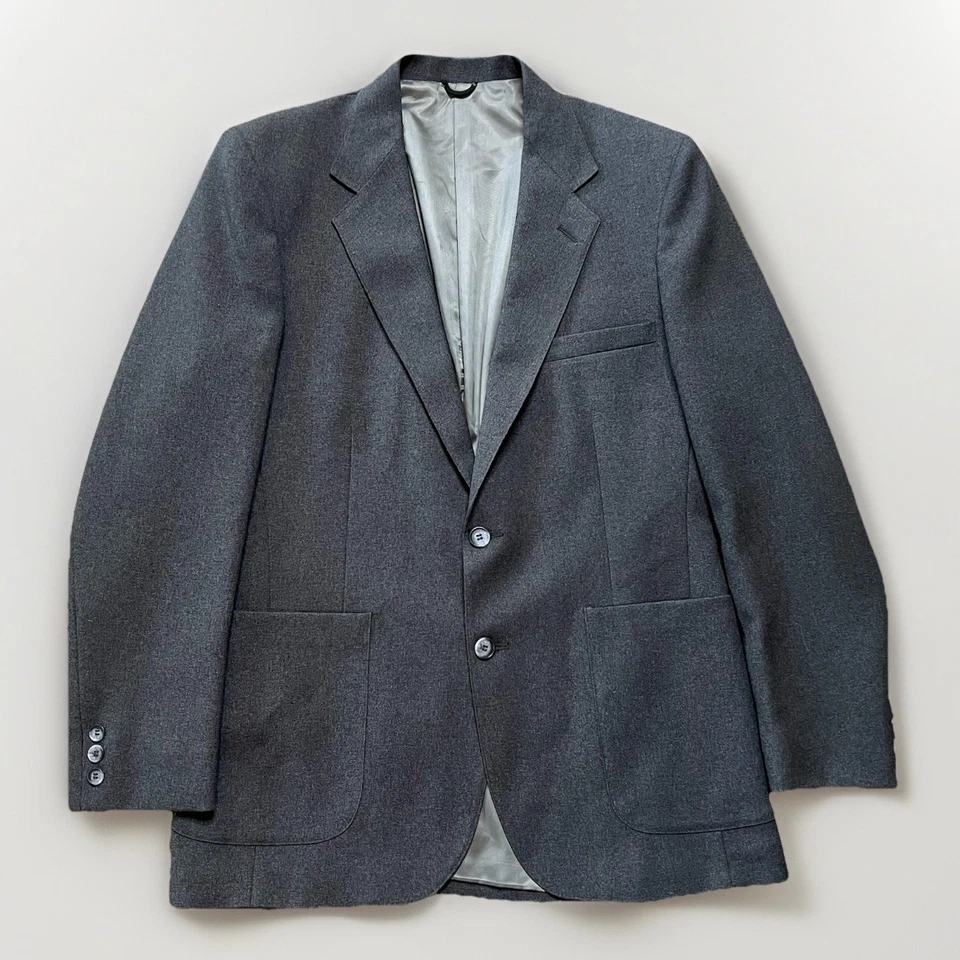 Винтажный Levis отделки вырез серый действие костюм Sta-Prest 40R Levi's Blazer брюки - Изображение 2 из 4