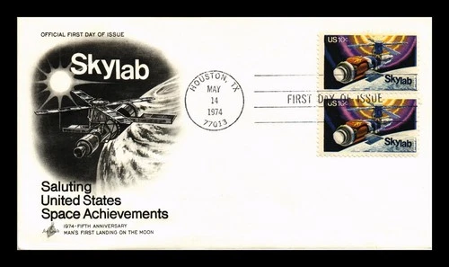 DR JIM STAMPS US COVER SKYLAB SPACE ACHIEVEMENTS FDC SCOTT 1529 PAIR ARTCRAFT