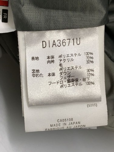 DESCENTE Down Jacket M Nylon GRY Check DIA3671U Used - Picture 4 of 5