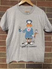 Vintage 80s I Don’t Do Mornings Shirt Size Large Fits Medium