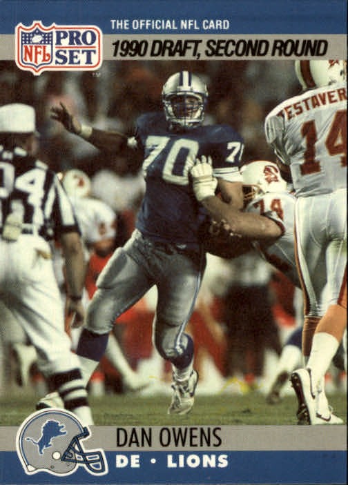 1990 Pro Set #704 Dan Owens RC - FB