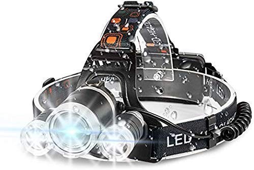 Rechargeable LED Headlamp, 10000 Lumens Bright Headlight, Portable Waterproof...