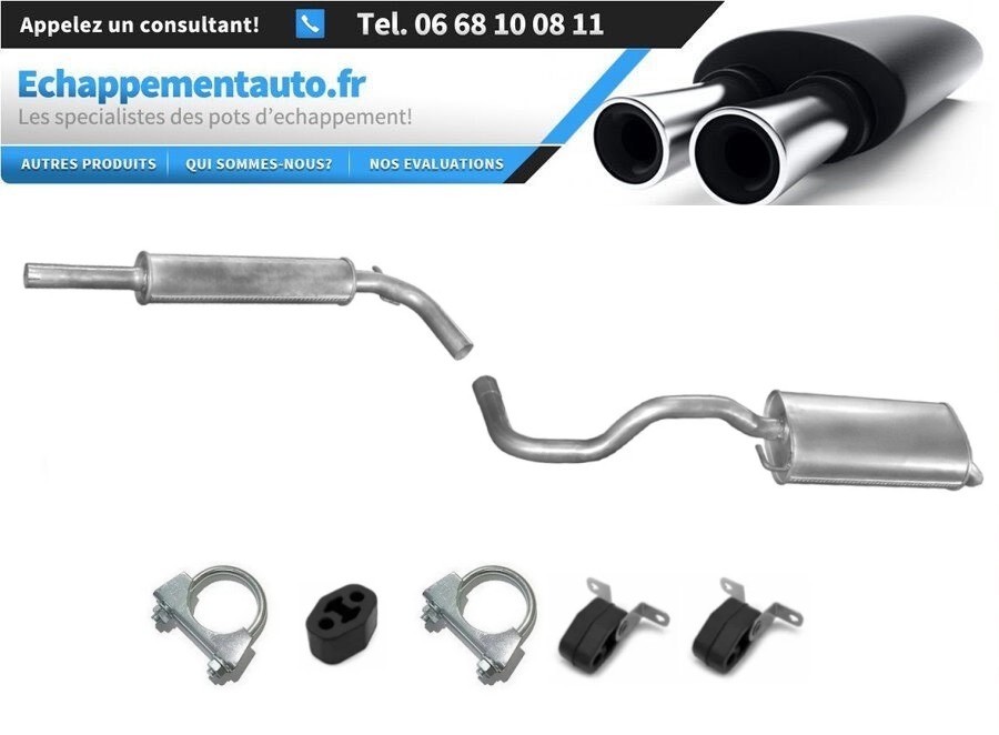 Échappement Seat Ibiza II 1.6 silencieux central en acier aluminisé longue durée