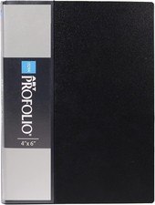 Art ProFolio 4x6 Photo Album Black 48 Pages Polypropylene Portfolio IA-12-4