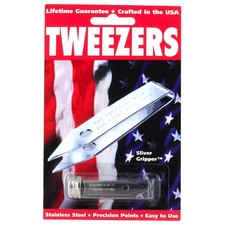 Uncle Bill's Sliver Gripper Precision Tweezers Stainless Steel Bottled Survival
