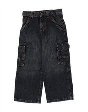 WRANGLER Boys Cargo Loose Jeans 7-8 Years W22 L21 Navy Blue Cotton CS10