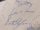 1980s Cleveland Indians Signed Auto Sheet Ramon Romero Camacho Aponte Bonds  — photo 3