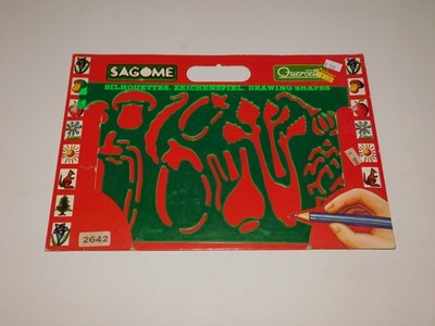 Vintage Quercetti Sagome Drawing Stencils Made In Italy NOS