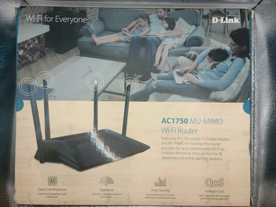 D-Link WiFi Router AC1750 Dual Band Gigabit Streaming & Gaming DIR-867 MU-MIMO - Image 4 of 4
