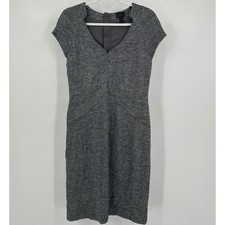 Banana Republic Womens Minimalist Wool Blend Dress Size 12 Gray Classic Workwear