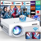New ListingProjector with WiFi and Bluetooth, 5G WiFi Native 1080P Outdoor Projector 150.
