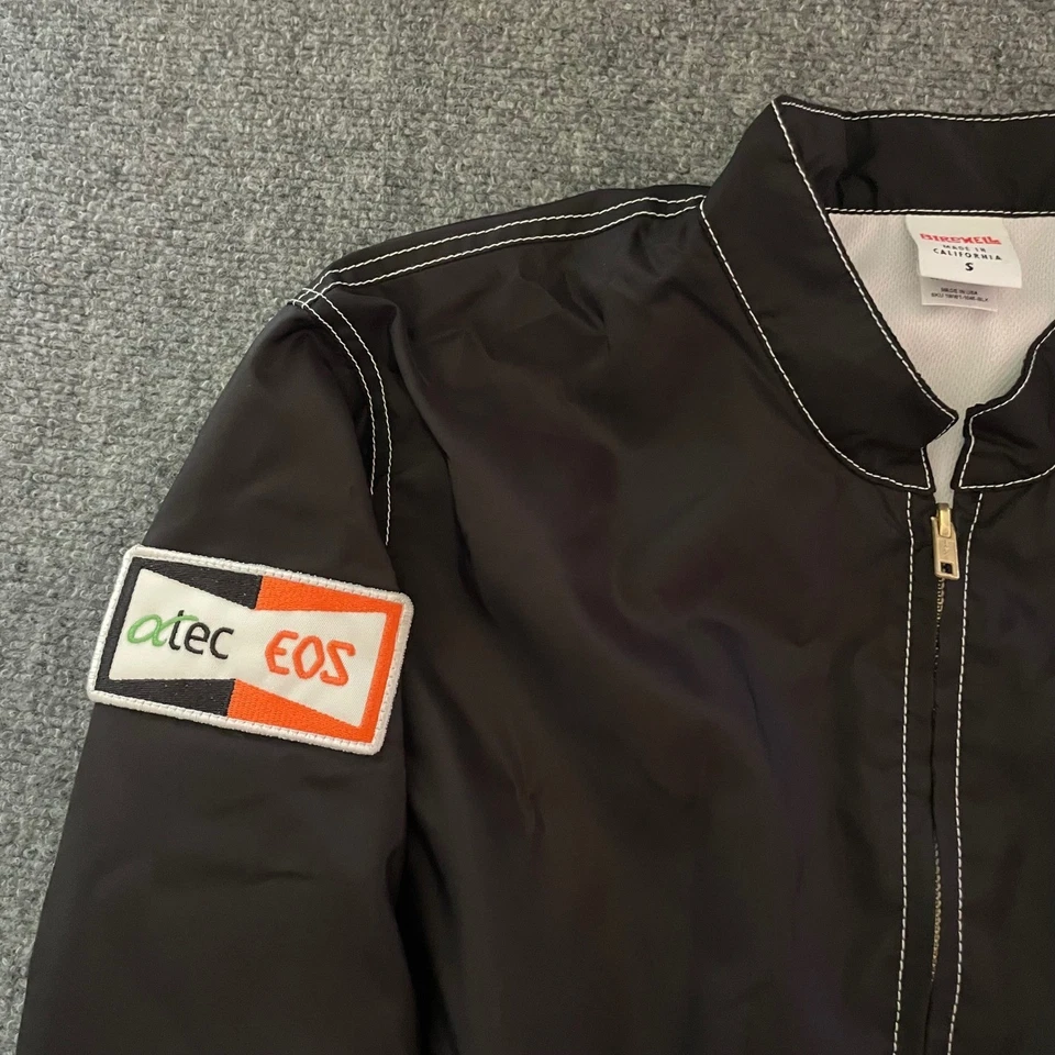 Jaqueta de corrida Birdwell Beach Britches listra preta branca masculina tamanho P streetwear - Imagem 4 de 4