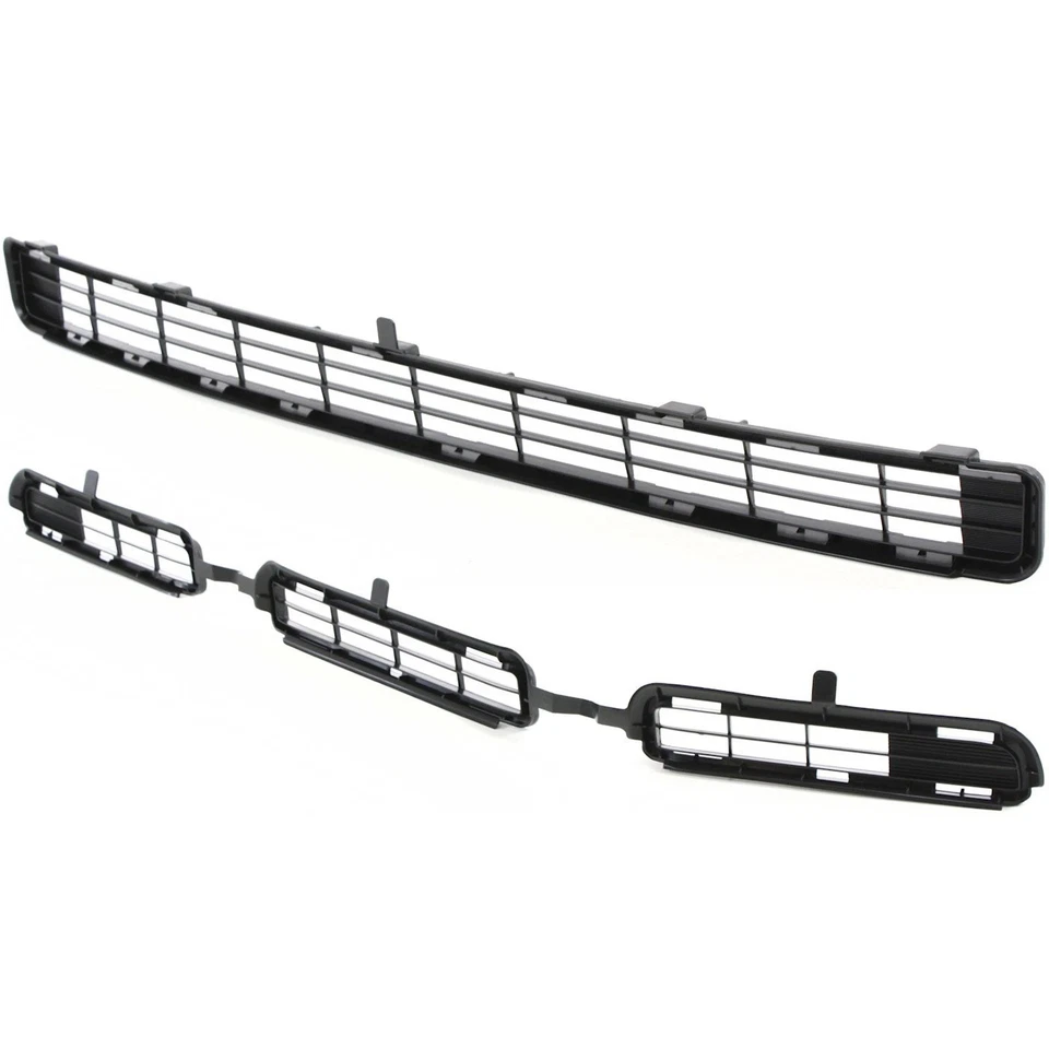 NEW FRONT BUMPER UPPER AND LOWER GRILLE BLACK SET 2PC FOR 2009-2012 TOYOTA RAV4 Foto 2 de 4