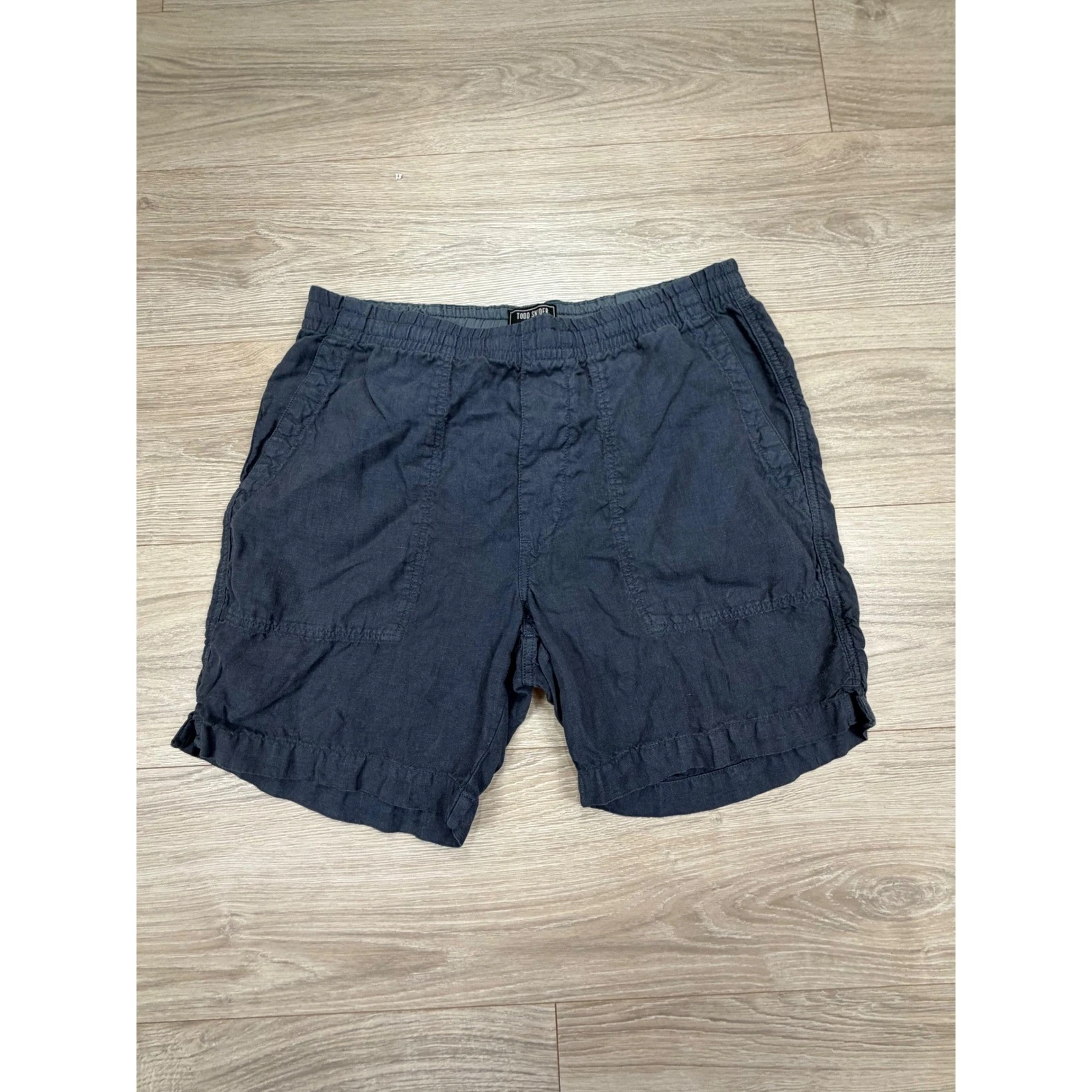 Todd Snyder Mens Navy Blue 100% Linen Pull On Beach Shorts Sz M SUM-23-PA1119942
Opens in a new wind