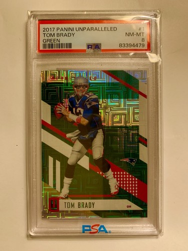 Tom Brady 2017 Unparelleled  PSA Authentic #4/5,only 2 in the world PSA graded 