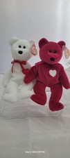 Ty Valentino and Valentina Bear Beanie Baby - ONLY ONE SET AVAILABLE NWT 