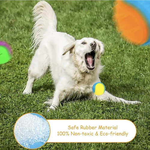 Scooby-Doo Durable Squeaky set of 6 Dog Balls for teeth Cleaning Interactive - Picture 3 of 5