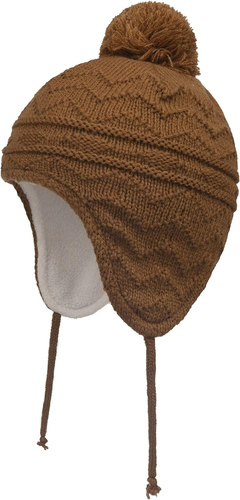 Toddler Boys Girls Beanie Hat Fleece Lined Knit Kids Hat with Ear Flaps Warm Win - Picture 7 of 12