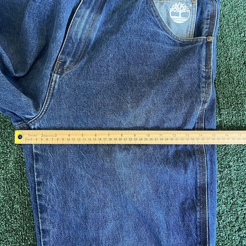VTG Y2K Timberland Boot Co Baggy Wide-Leg Blue Jeans 38x32" 20" Opens JNCO Style - Picture 10 of 13