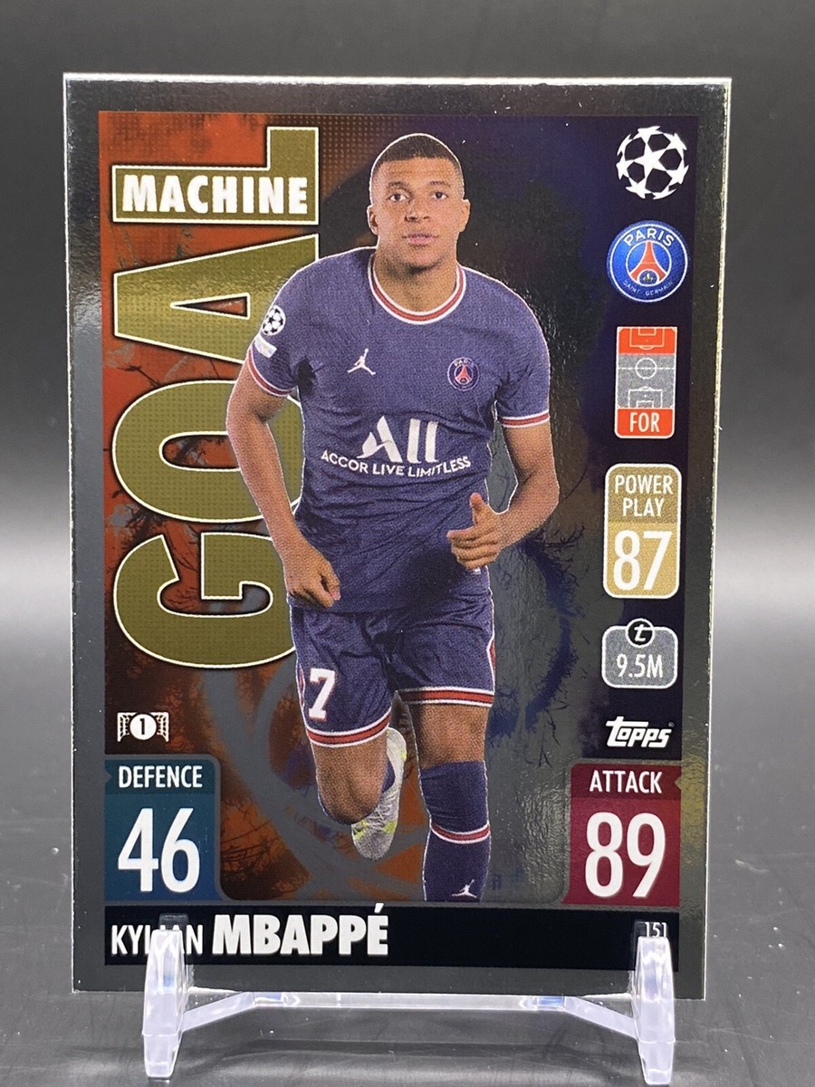 2021-22 Topps Match Attax Goal Machine #151 KYLIAN MBAPPE 2021-22 Topps Match Attax Goal Machine #151 KYLIAN MBAPPE