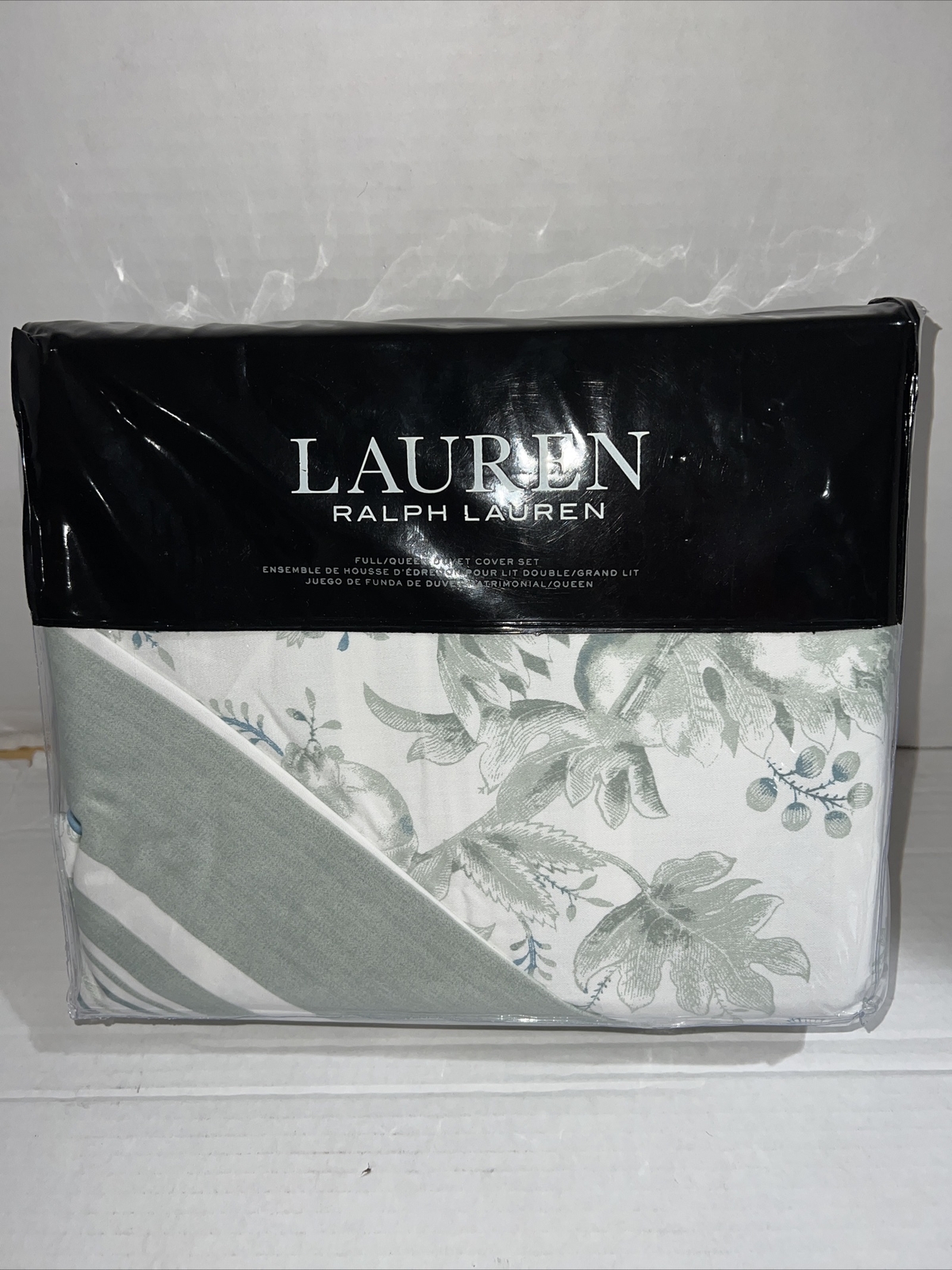 New Ralph Lauren Julianne Toile Full Queen Duvet Cover 3 pc Set Sage MSRP 300 eBay