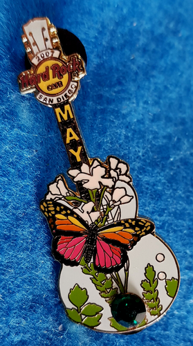 SAN DIEGO INSECT SERIES MONARCH BUTTERFLY MAY GUITAR 2007 Hard Rock Cafe PIN LE
