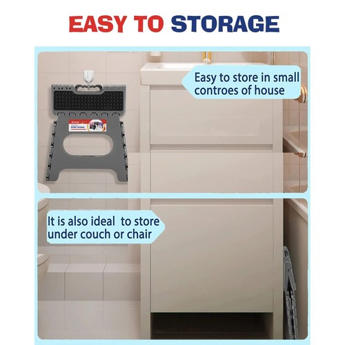 9'' Step Stool Tall Kids Step Stool Plastic Step Stools with Non-Slip Surface - Picture 35 of 66